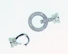 Chiusura in argento 925 rodiato con zirconi cod.3045